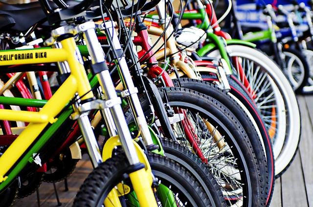 自転車レンタルもできます★岡山城前、後楽園も自転車で走ると気持ちいいですよ♪ビジネスや観光でも自転車は便利ですね★
