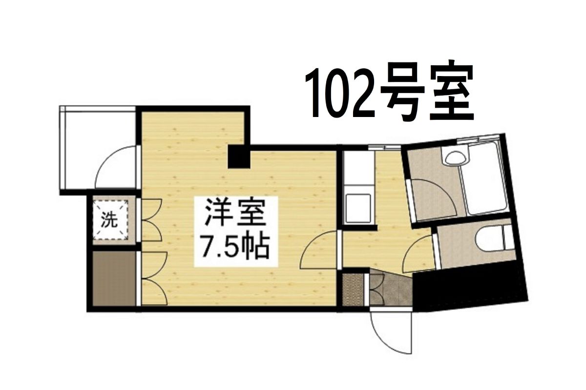 Kマンスリー倉敷駅南口前 喫煙可 102 No No 倉敷市のウィークリーマンション マンスリーマンション情報 岡山 倉敷ウィークリードットコム