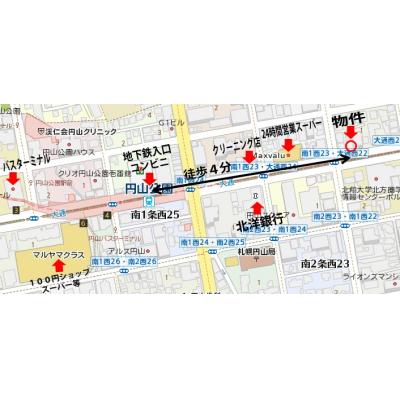 近郊 周辺地図(お部屋にも近隣マップをご用意しております♪)