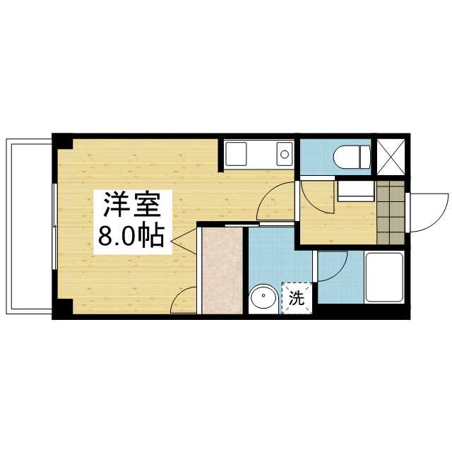 セパレートタイプ、独立洗面台、洗濯機置き場室内