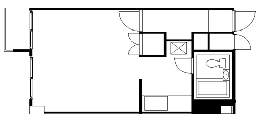 西向きの1Kのお部屋です。