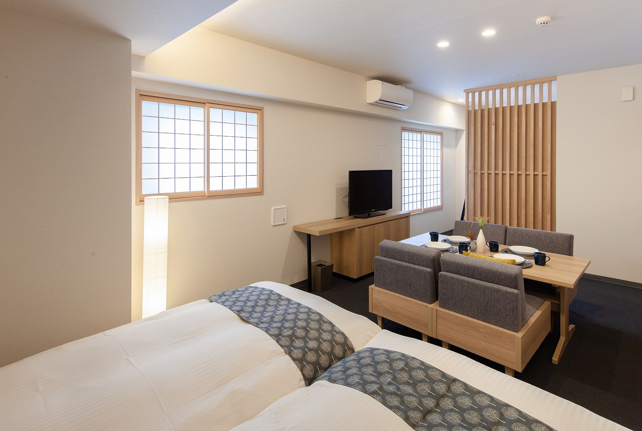 【W＆M】アパートメントホテル MIMARU東京 上野 EAST ご家族でもご友人同士でも！長期滞在に最適なキッチン、リビングダイニング付きの