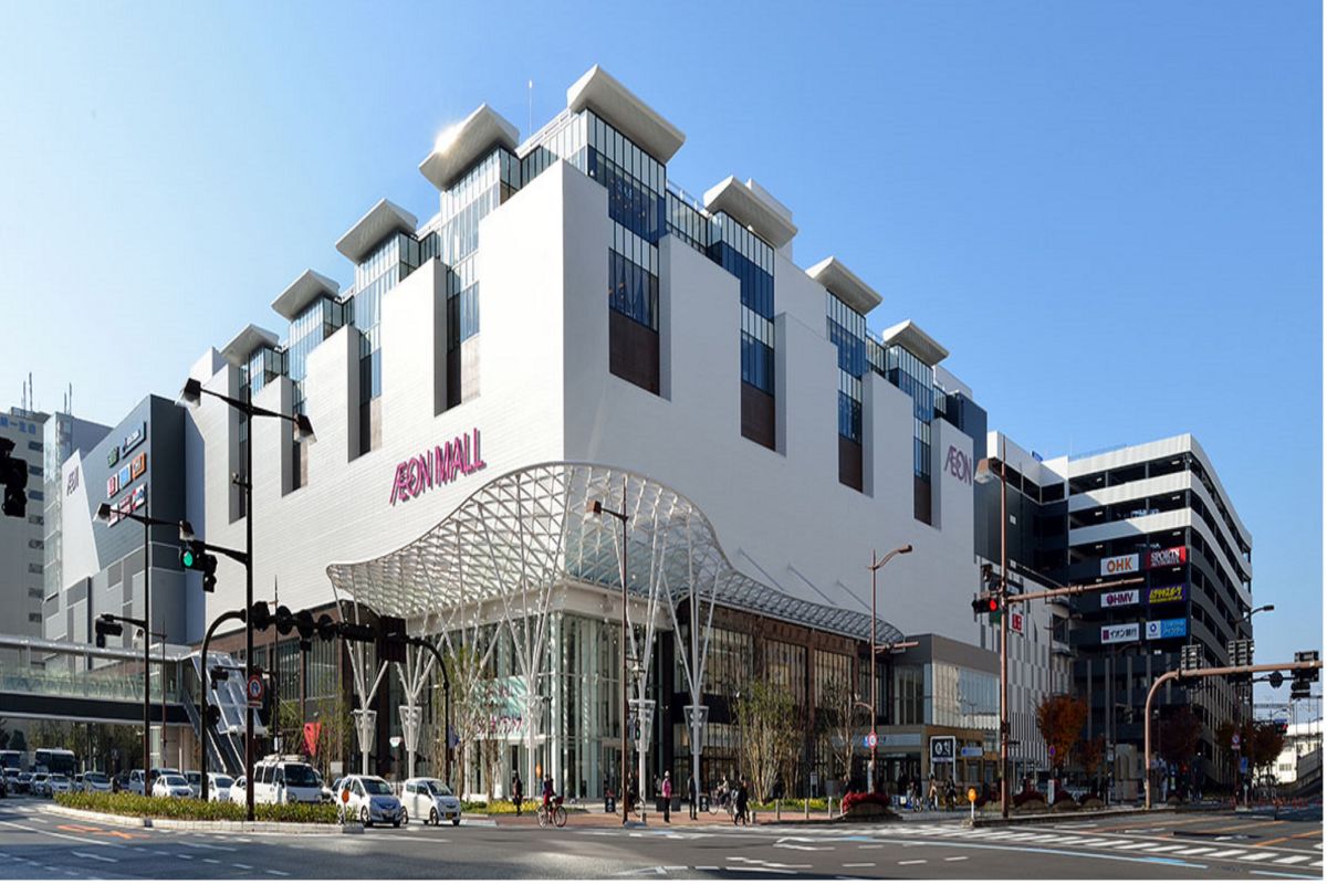 Kマンスリー駅元【岡山駅西口前】から岡山イオンモールまで徒歩9分。ご入居いただいたその日から生活ができます!